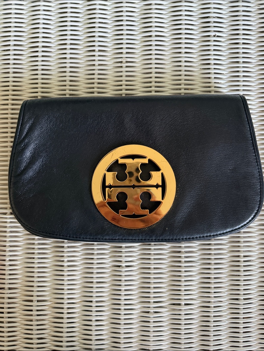 Tory Burch Black Leather Clutch